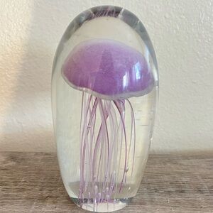 Dynasty Gallery Purple Jellyfish Glass Paperweight
